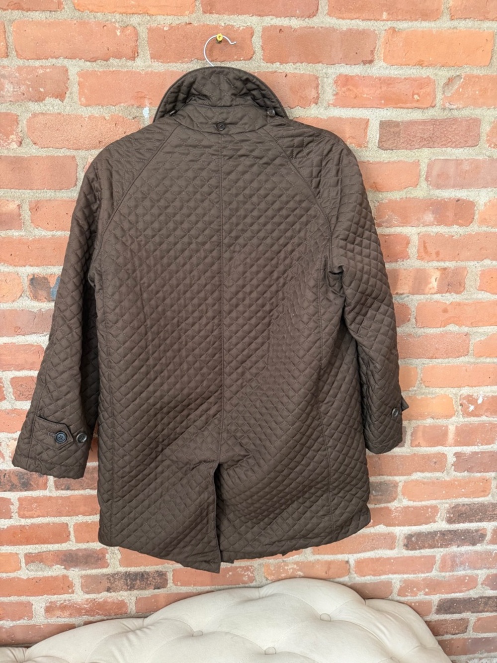 Burberry Quilted Dark Brown Lightweight Shirt Jacket USA small/ medium - Picture 6 of 11